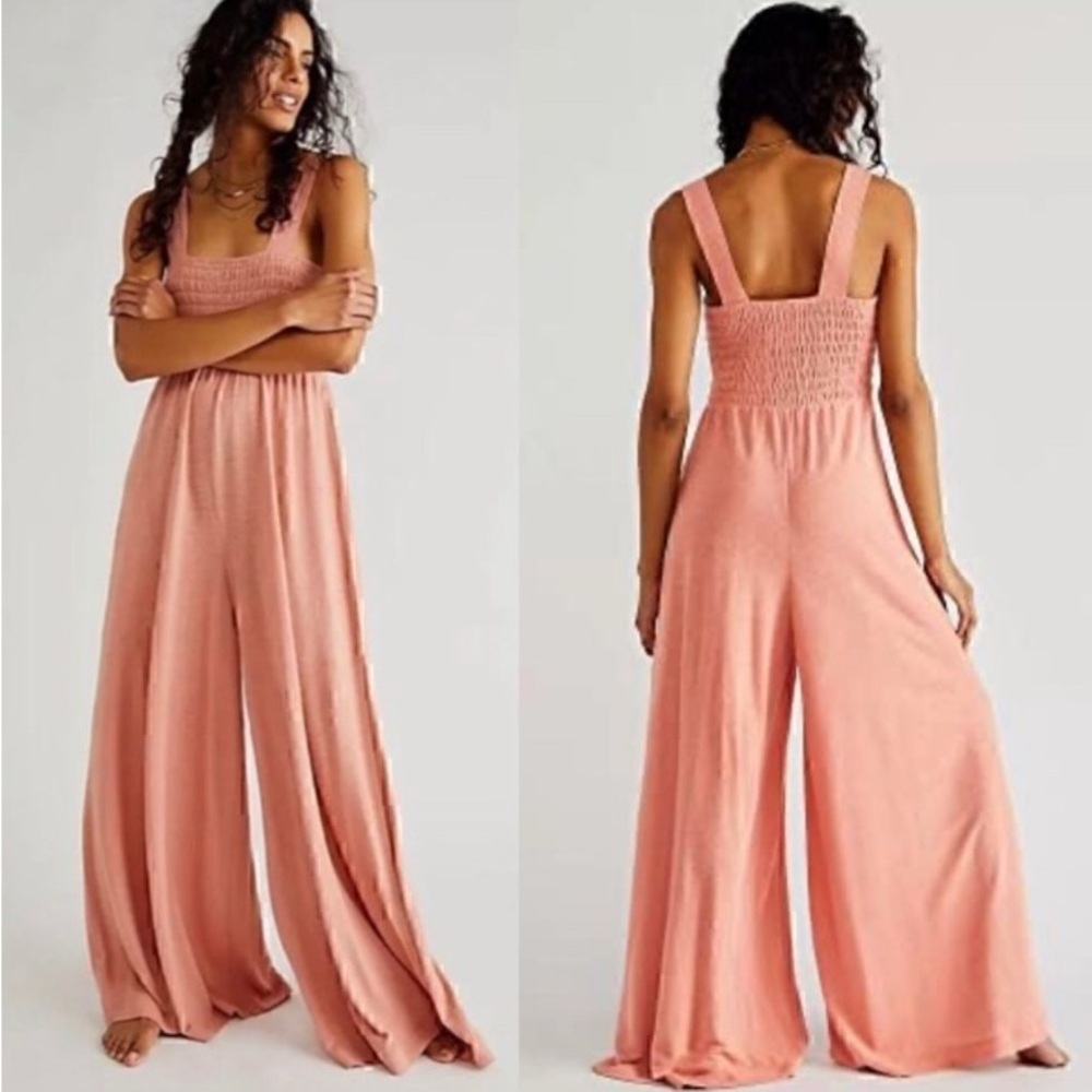 NWT Free People Beach Large Homecoming Jumper in “Sunrust Pink”
